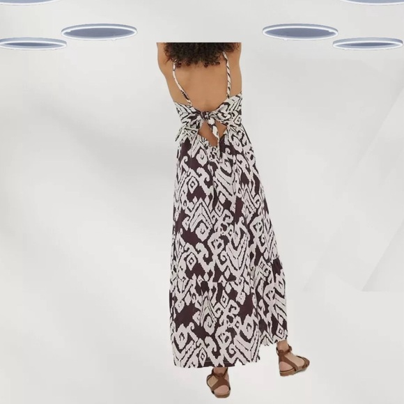 COPY - Women’s FatFace Sleeveless Tie-Back Midi Linen Dress - Picture 4 of 6